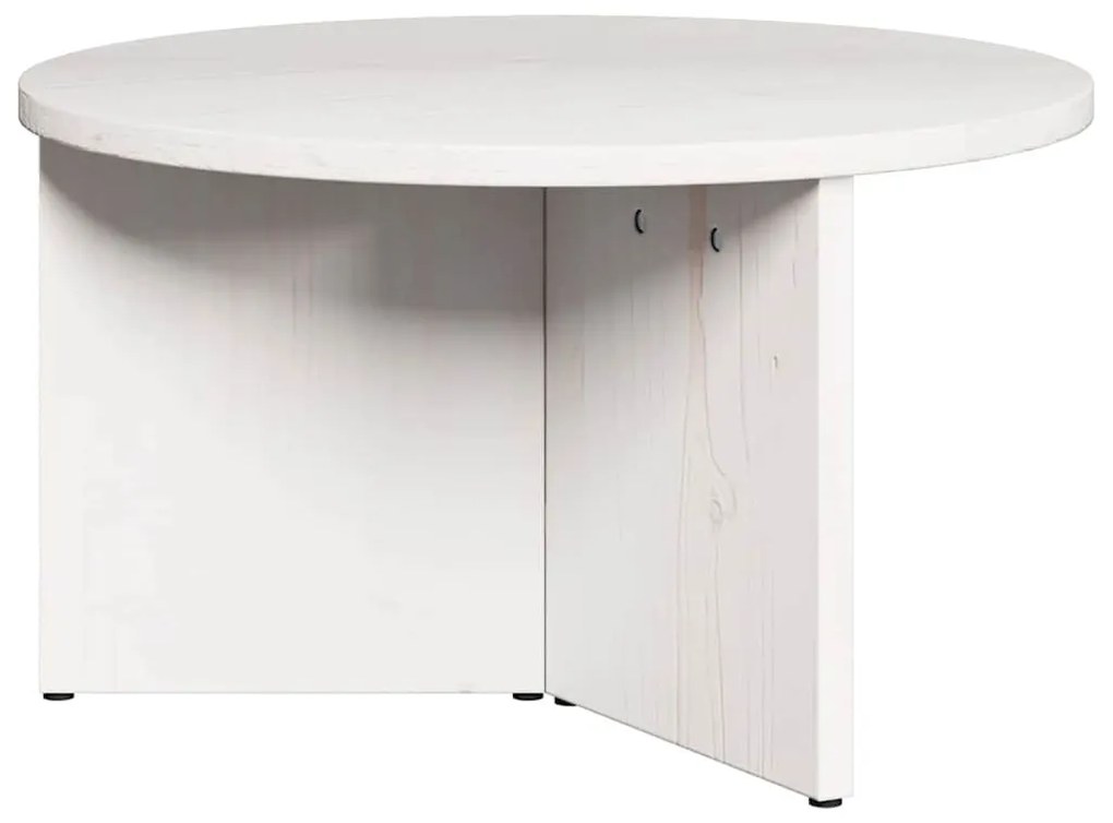 Dohányzóasztal 2 pcs Fehér 49 x 49 x 28 cm Tömör fenyőfa