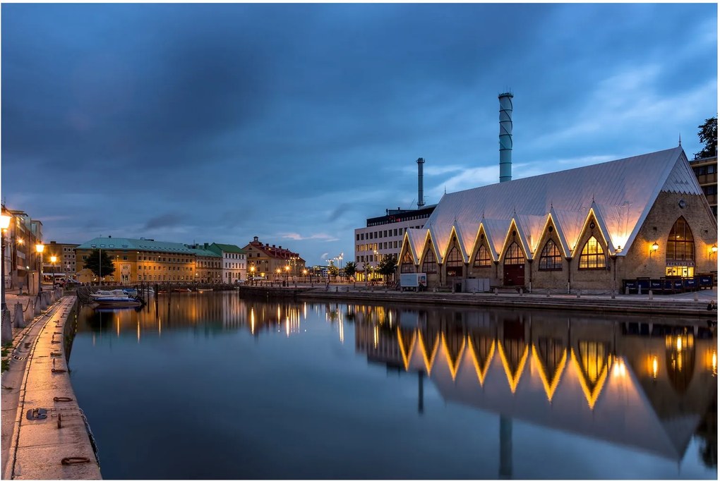 Vízcsatorna képe - Göteborg (90x60 cm)