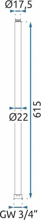 Hosszabbító kád-zuhany szetthez BLACK 60cm