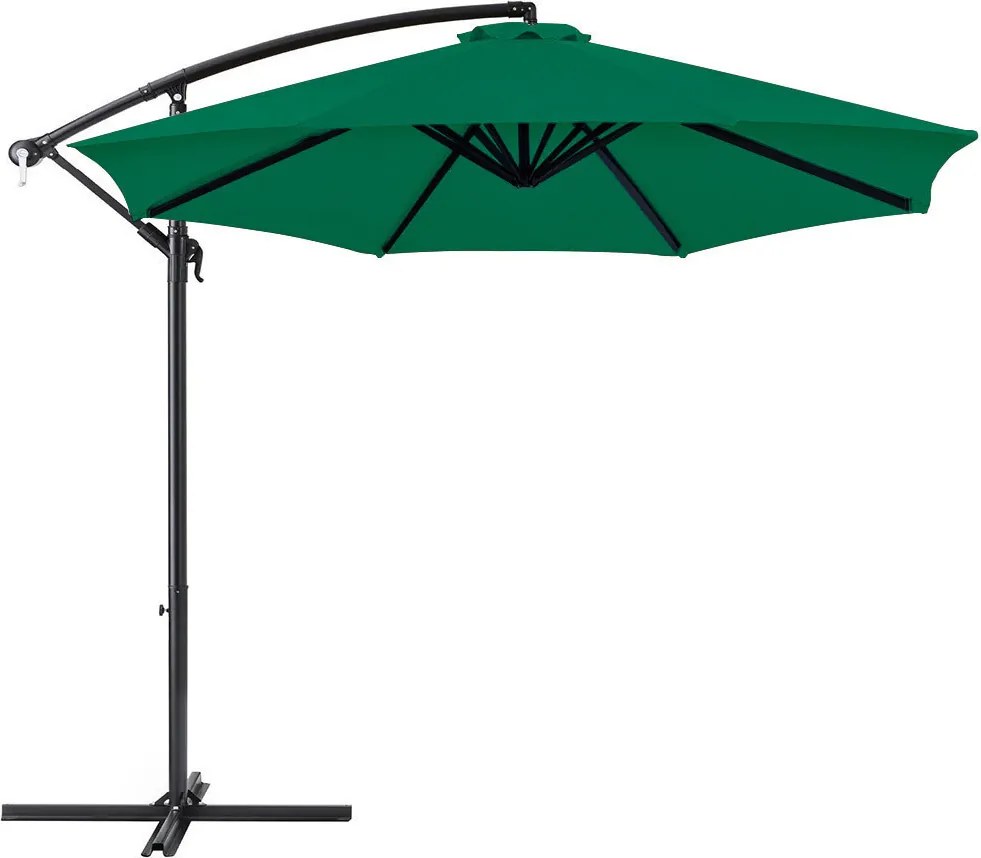 Függő napernyő 2,7 m, zöld