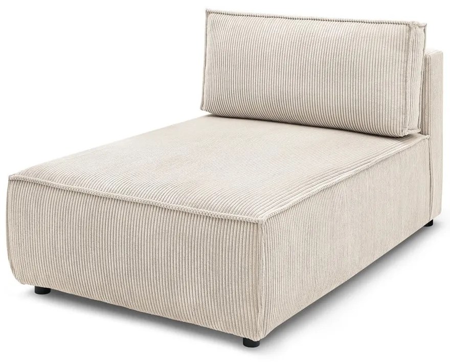 Krémszínű kordbársony kanapé modul (variálható) Nihad modular – Bobochic Paris