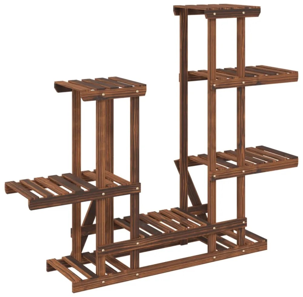 tömör fenyőfa virágtartó állvány 95 x 25 x 96 cm