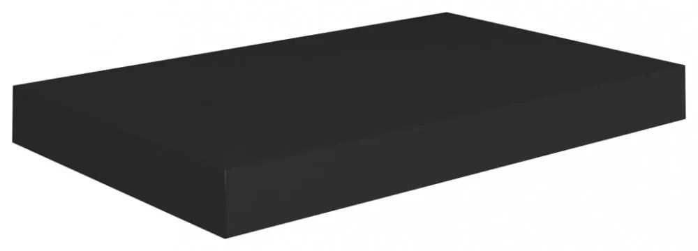 2 db fekete MDF lebegő fali polc 40 x 23 x 3,8 cm