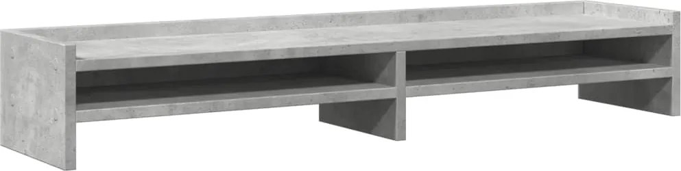 vidaXL betonszürke szerelt fa monitorállvány 100 x 24 x 16 cm