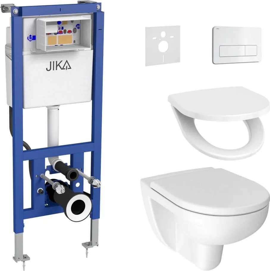 Függesztett WC + LYRA ülőke + DUAL nyomólap + beépíthető modul + alátét