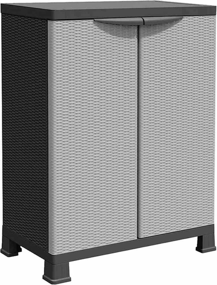 vidaXL rattanstílusú műanyag szekrény 68 x 39 x 92 cm