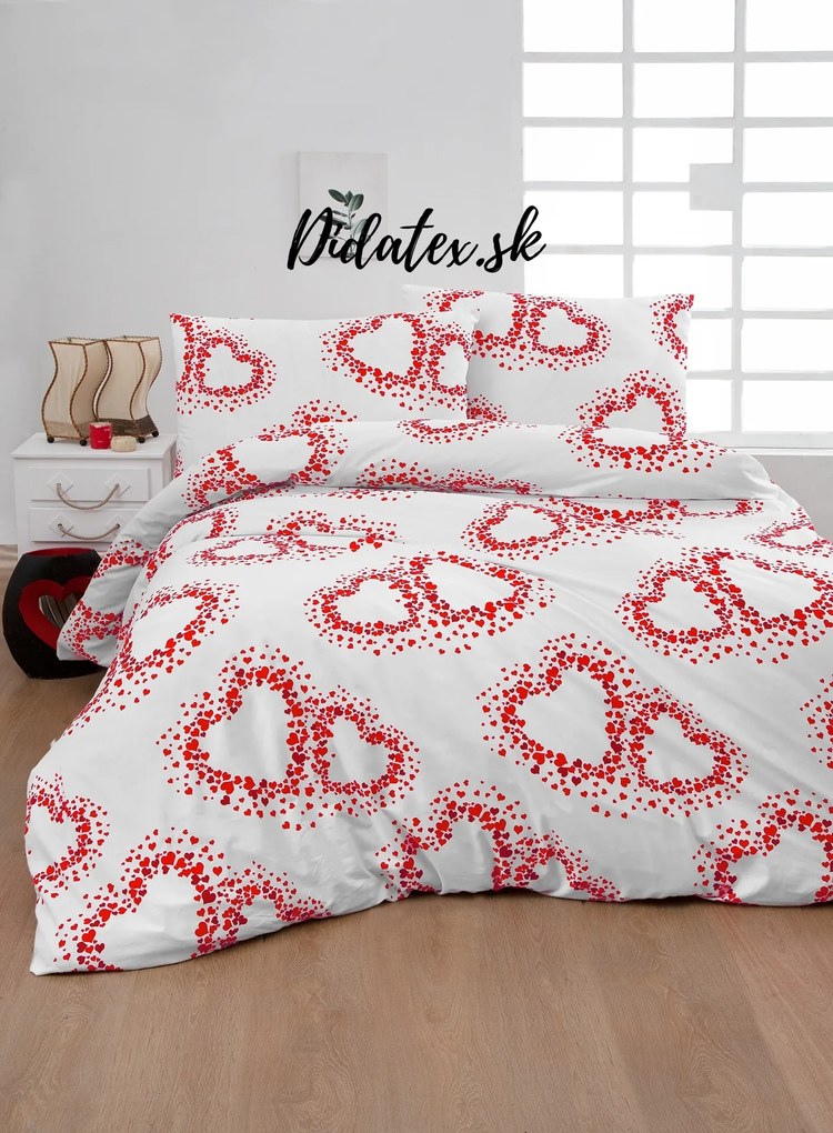 VALENTINE 3 pamut ágynemű DeLuxe 140x200 cm szett Csomagolás Ágynemű mérete: 140x200 cm, A csomag tartalma: Készletcsomagolás
