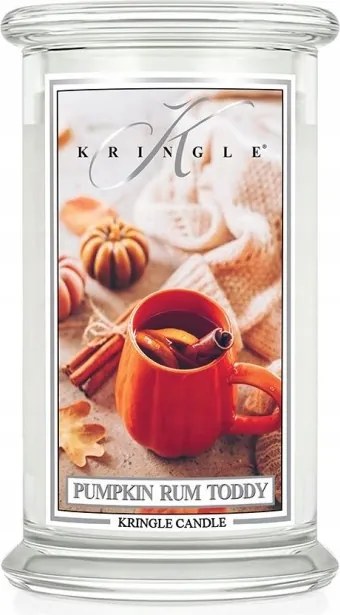 Pumpkin Rum Toddy Kringle Candle nagy gyertya két kanóccal (624g)