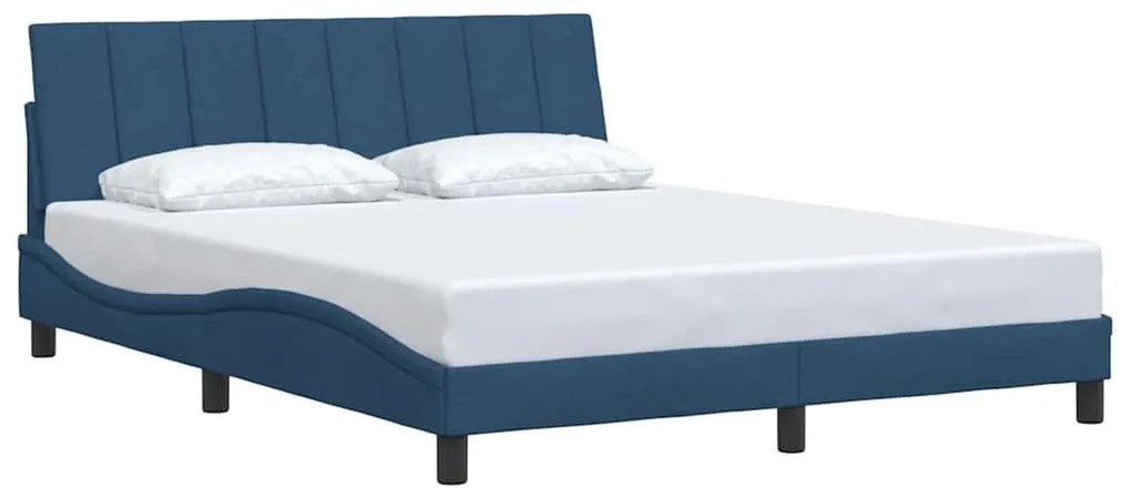 kék szövet ágykeret matrac nélkül Hanko 160 x 200 cm