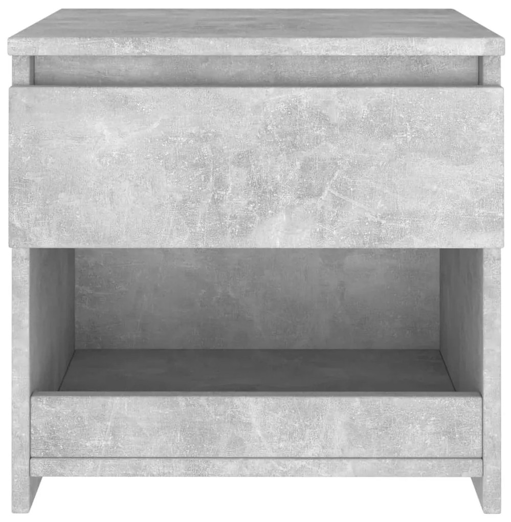 2 db betonszürke szerelt fa éjjeliszekrény 40 x 30 x 39 cm