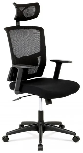Scaun de birou ergonomic pivotant cu spătar, negru Ka-B1013