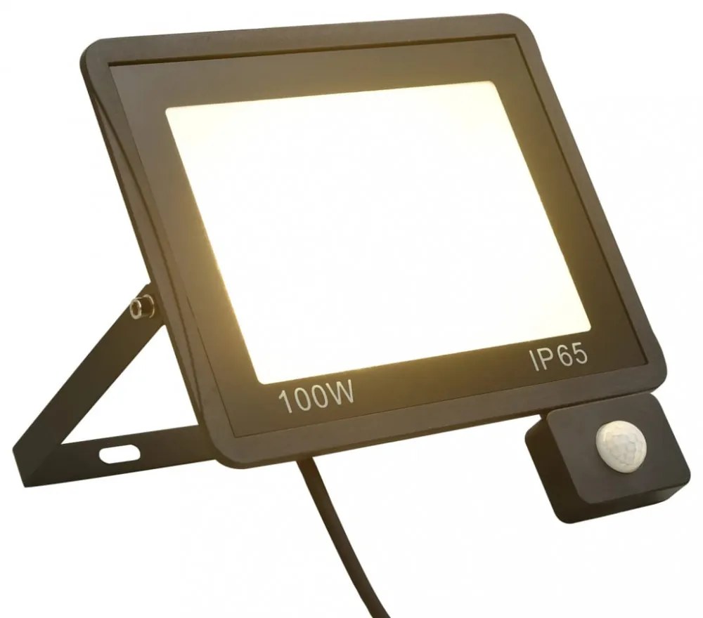 meleg fehér fényű szenzoros LED-reflektor 100 W
