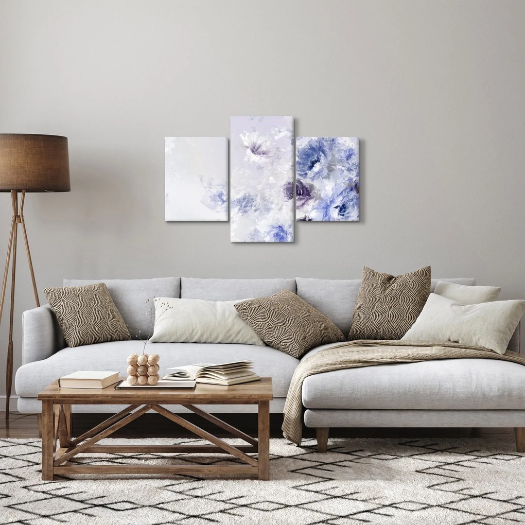 Kép - Virágok, textúrált festmény (90x60 cm)