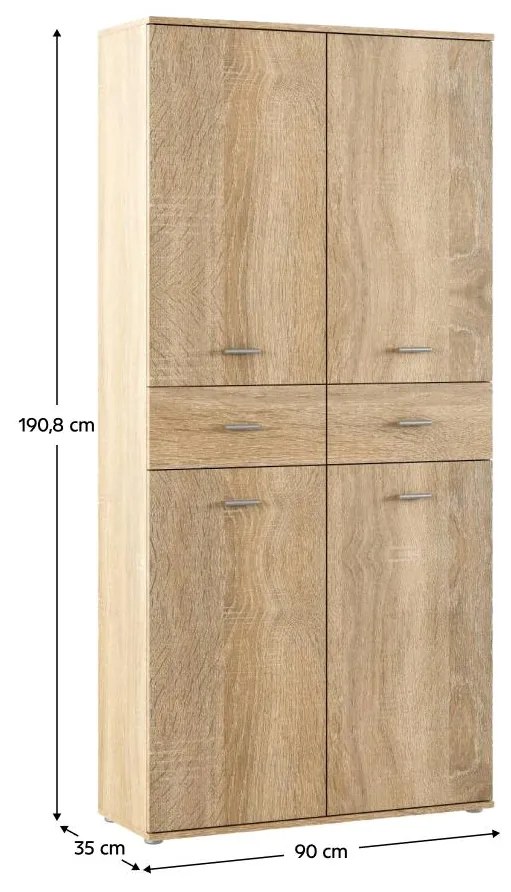 Cipőtároló (cipősszekrény) Variacion (szonoma tölgy) . 1116560