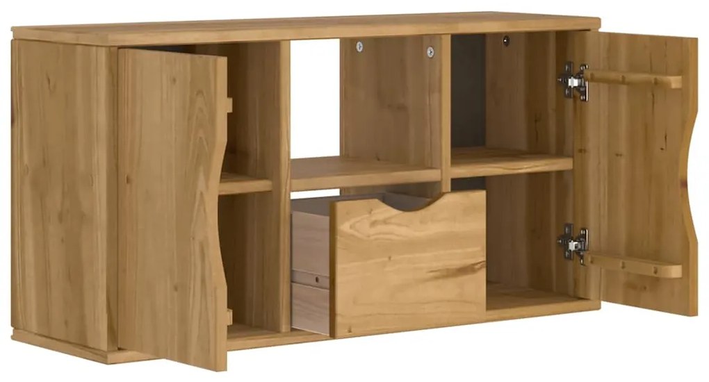 ODDA tömörfa fenyőfa TV szekrény fiókkal 79x24x40 cm