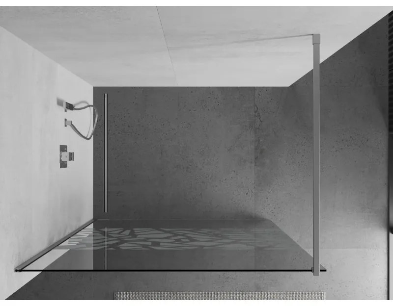 Mexen Kioto zuhanyparaván 90x200 cm 8 mm, króm, fehér kivitel, 800-090-101-01-85