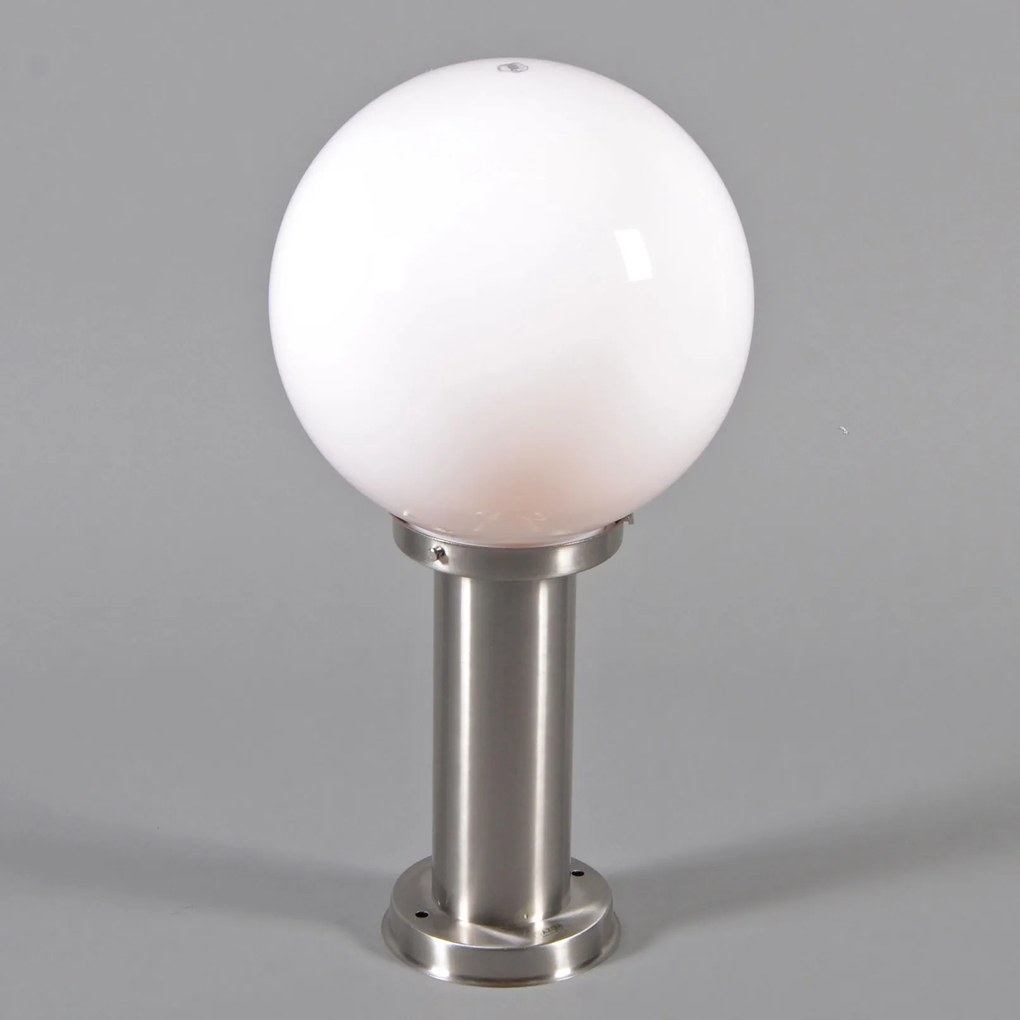 Kültéri lámpa acél 50 cm rozsdamentes acél - Sfera földelő tüskével és kábelhüvellyel