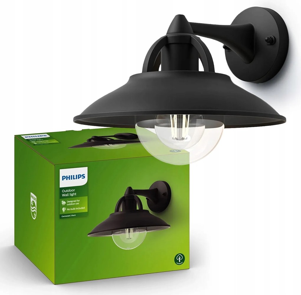 Kültéri fali lámpa Philips Cormoran Led homlokzati lámpa E27 kerti IP44