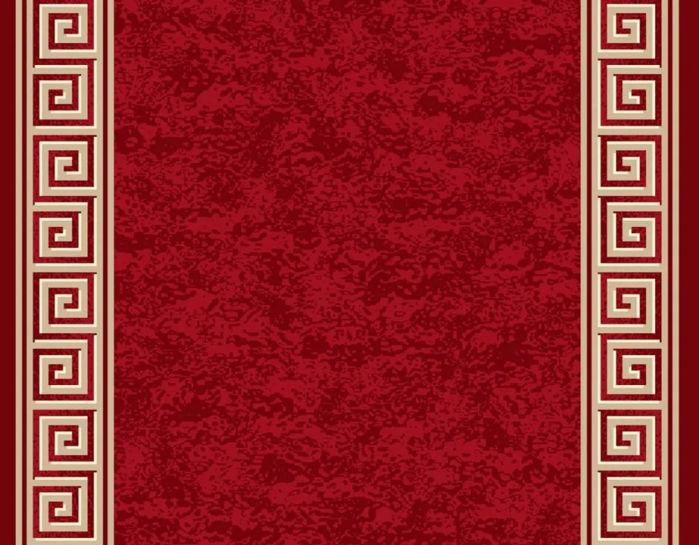 Brájen bordó futószőnyeg görögmintás tekercses