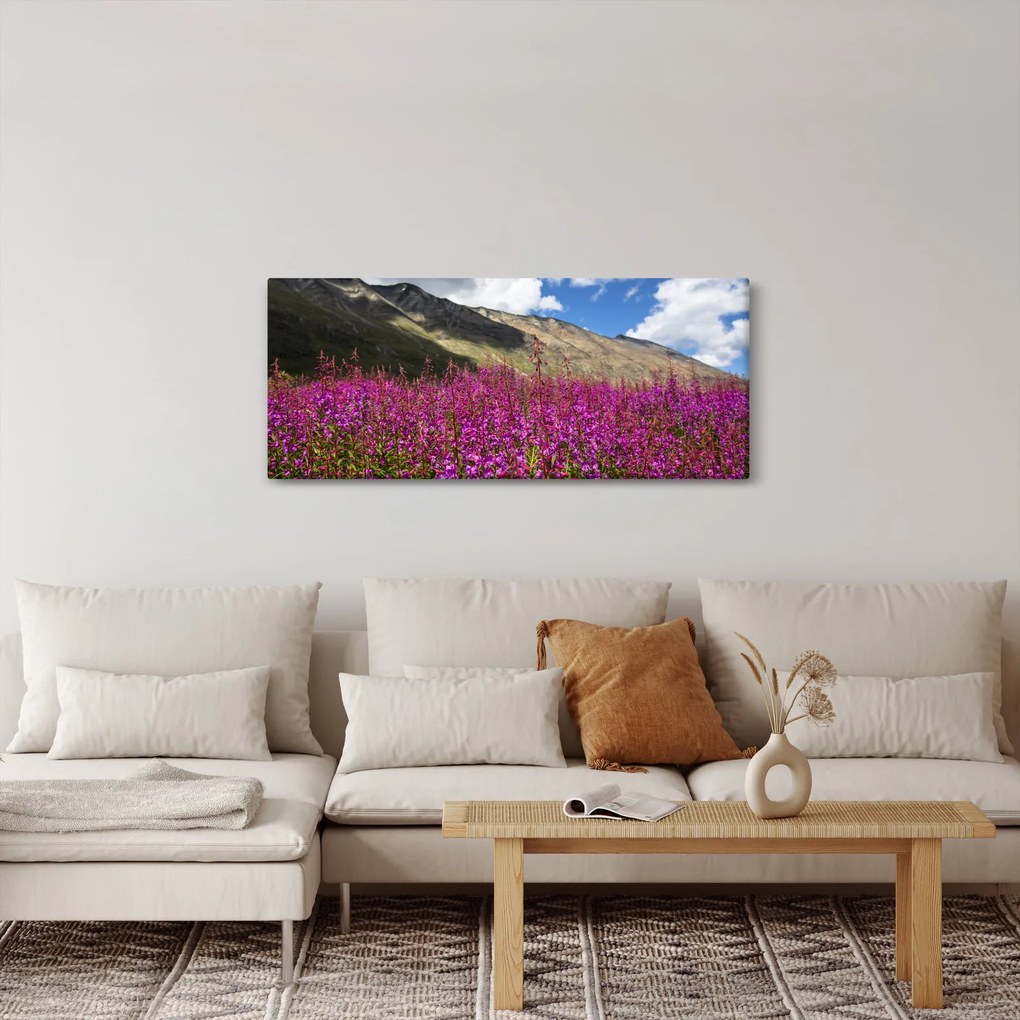 Hegyi rét tája (120x50 cm)