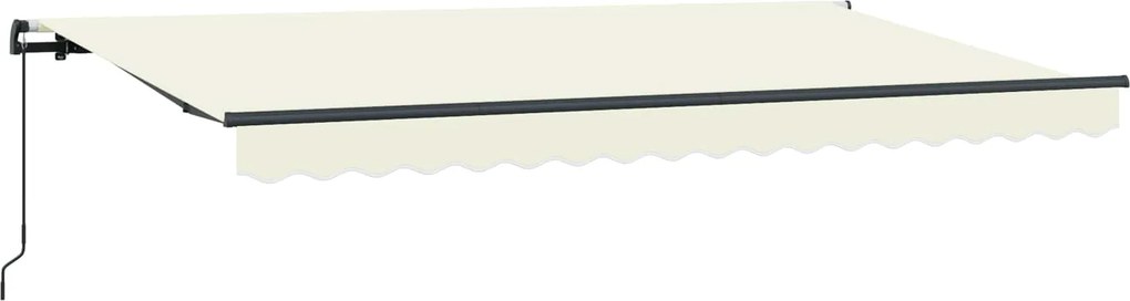 vidaXL Behúzható napellenző Krém 350 x 200 cm szövet