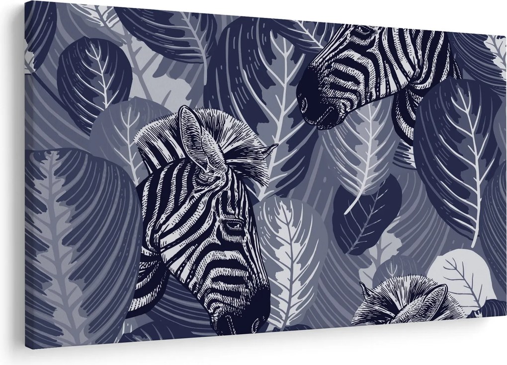Kép - Kék zebrák (90x60 cm)