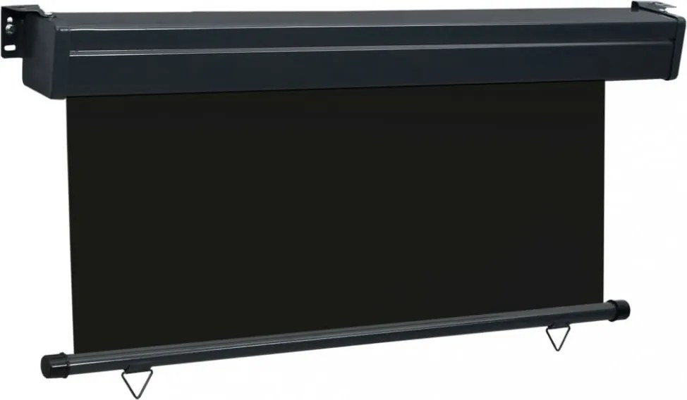 fekete erkély oldalnapellenző 175 x 250 cm