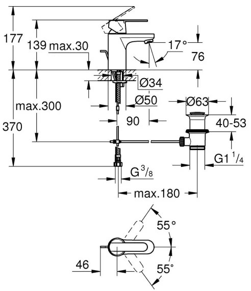 GROHE 32883000 - GET mosdócsaptelep, S méret, fényes króm