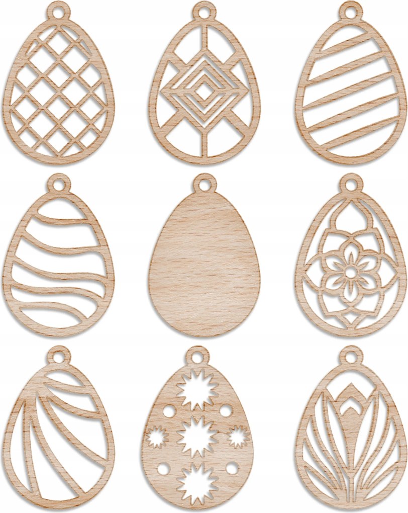 9 Tojás Fa Medálok Húsvéti tojások Húsvéti díszek Karácsonyi Decoupage