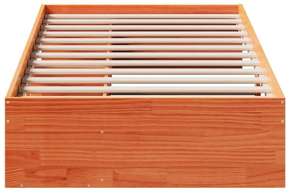 kanapéágy ágy matrac viaszbarna 100x200 cm tömör fa fenyőfa