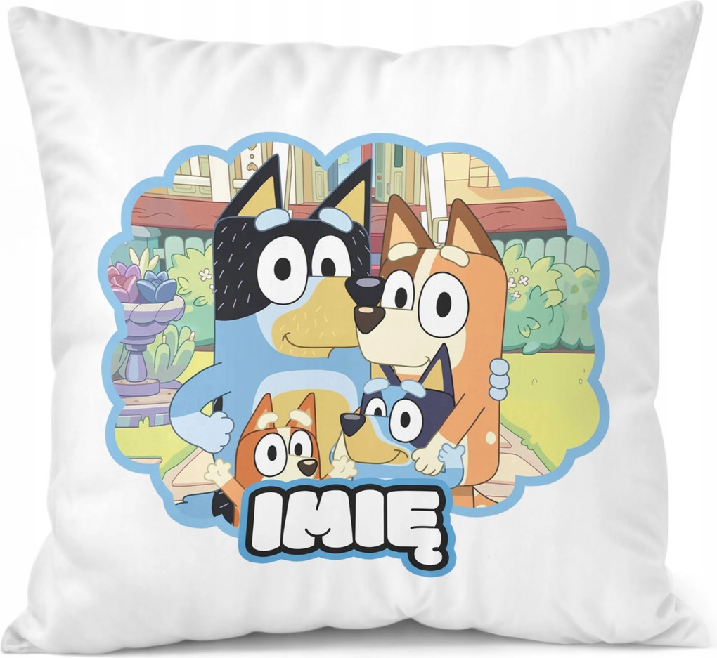 Párna 38x38 cm Bluey Kutya Gyerek Személyre szabás