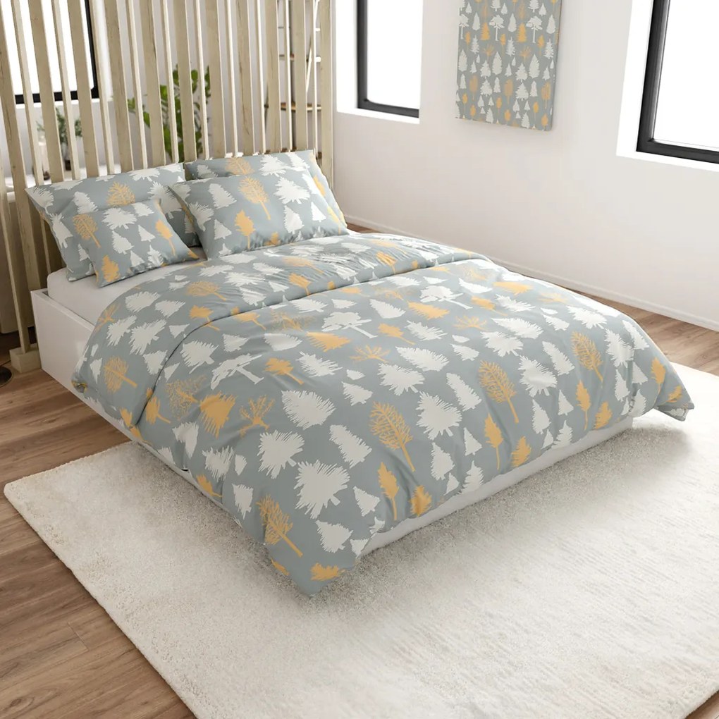 Pamut ágynemű HOLLY REST szürke Ágyneműhuzat mérete: 70 x 90 cm | 140 x 200 cm