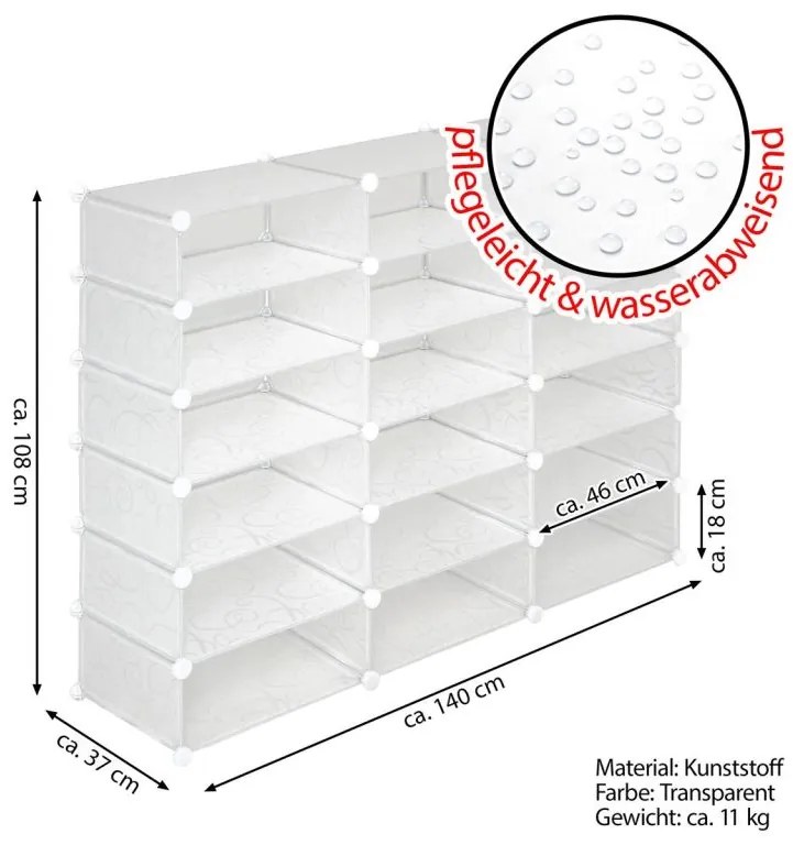 DIVERO Cipős szekrény 108 x 140 x 37 cm