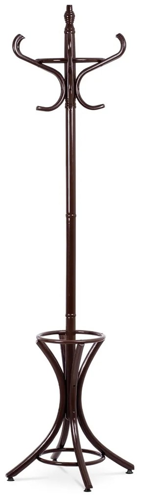 Fa ruhafogas állvány, sötétbarna, 185 cm