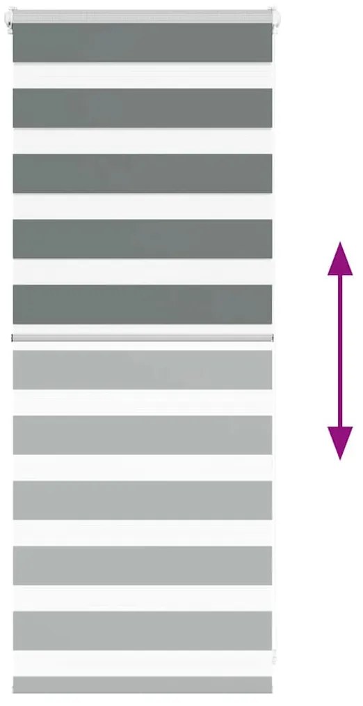 zebrafüggönnyel sötét szürke szövetszélesség 55,9 cm poliészter