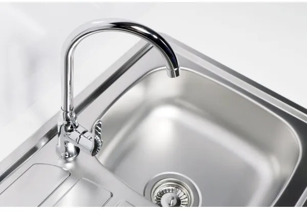 ALVEUS 1098940 - Mosogató ZOOM 61,5x50 cm satin, felső rögzítéshez