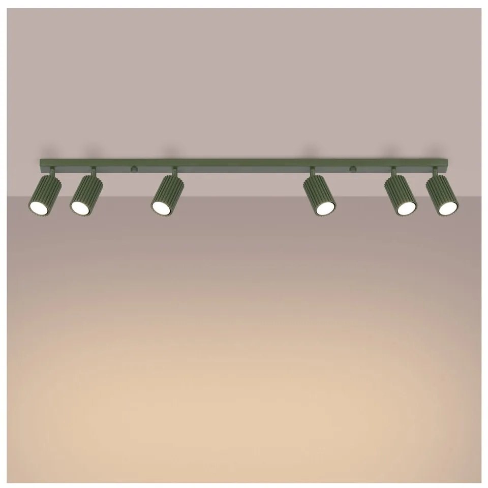 Zöld spotlámpa 6,5x117 cm Gleam – Sollux