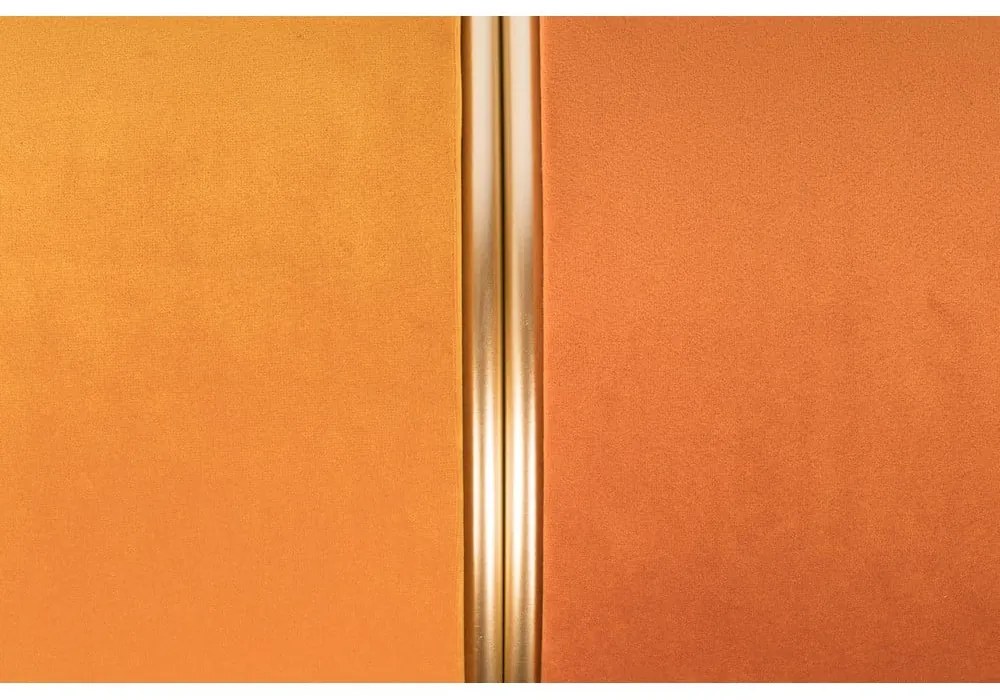 Narancssárga bársony puff Bubbly – White Label