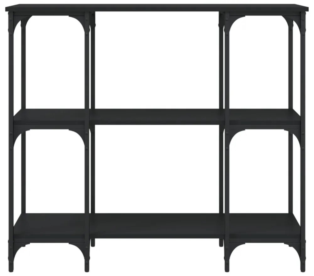 fekete szerelt fa tálalóasztal 102 x 35 x 90 cm