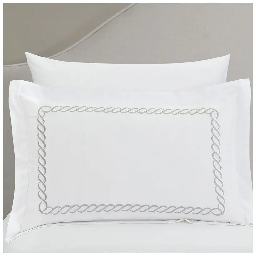 Fehér hatrészes kétszemélyes-hosszabbított pamut-szatén ágyneműhuzat lepedővel 240x220 cm Whispered Serenity – Mila Home Luxury