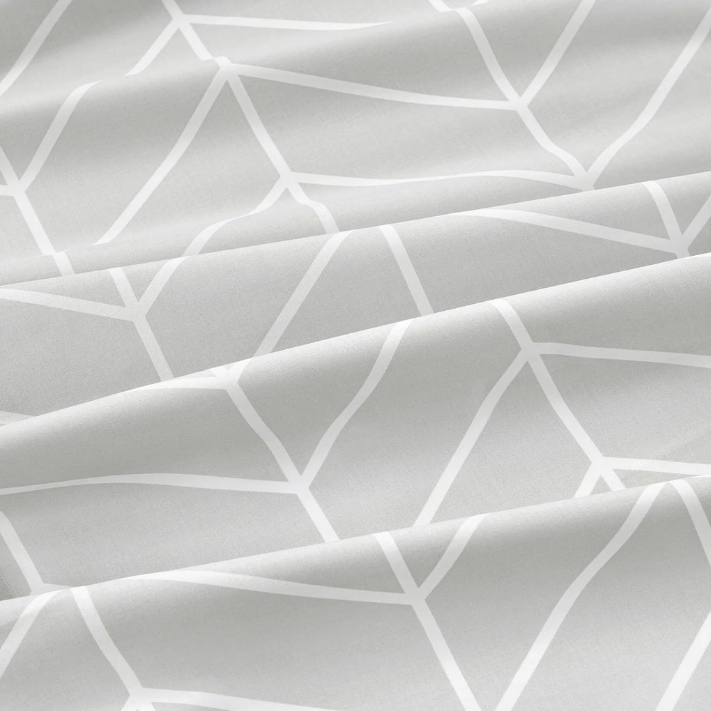 Goldea pamut párnahuzat - fehér cikkcakk szürkén 40 x 40 cm