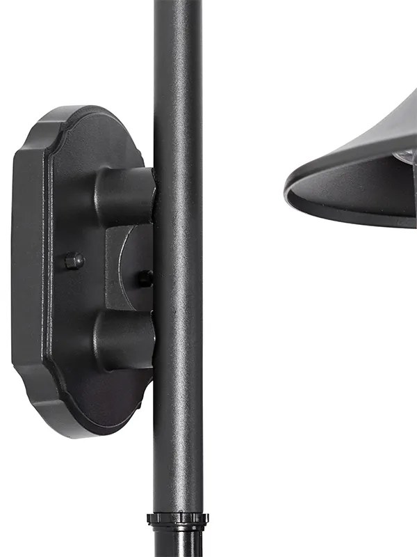 Kültéri fali lámpa fekete IP44 mozgásérzékelővel - Daphne