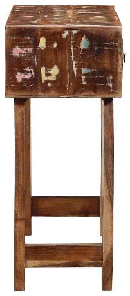 tömör újrahasznosított fa tálalóasztal 90x32x75 cm