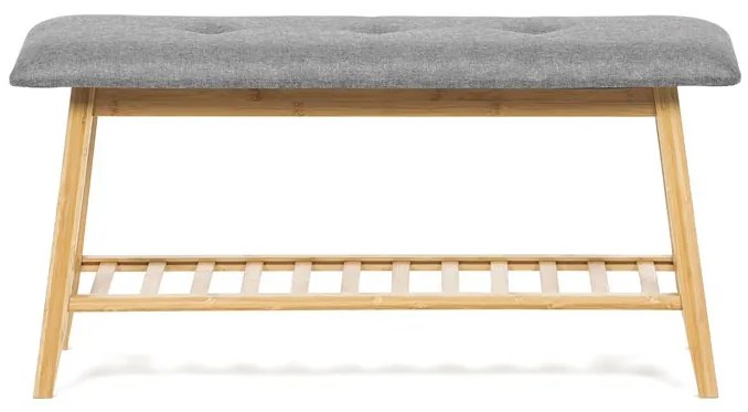 Natúr Bambusz Cipős, Szürke Betétekkel. DR-N1012 GREY2