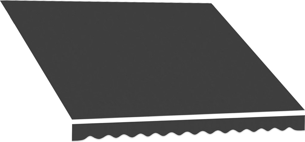 Outsunny napellenző póthuzat UV-védelemmel és vízlepergető bevonattal — 3,5 x 2,5 m vázhoz — Sötétszürke | Aosom