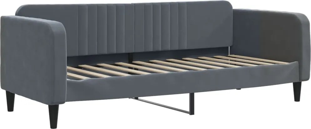 vidaXL sötétszürke bársony kanapéágy 80 x 200 cm