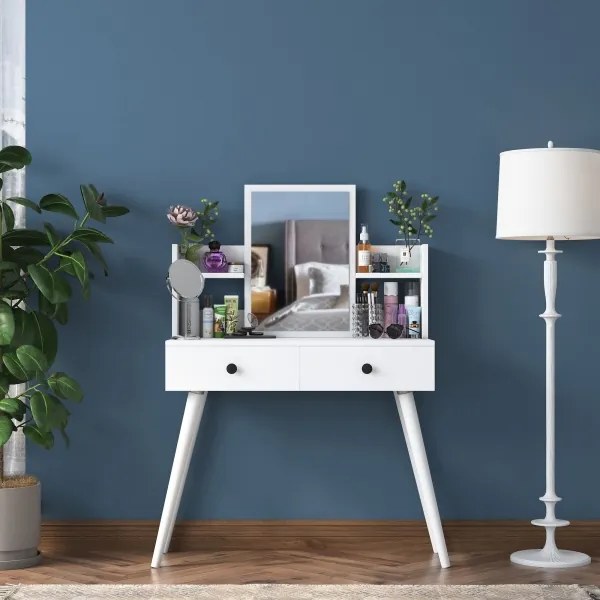 Öltözködő asztal 111,8x97,8 cm fehér