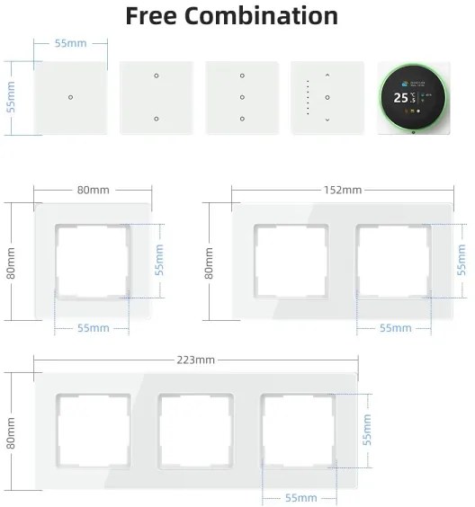 Immax NEO 07538L - 1-gombos SMART kapcsoló 230V Wi-Fi Tuya