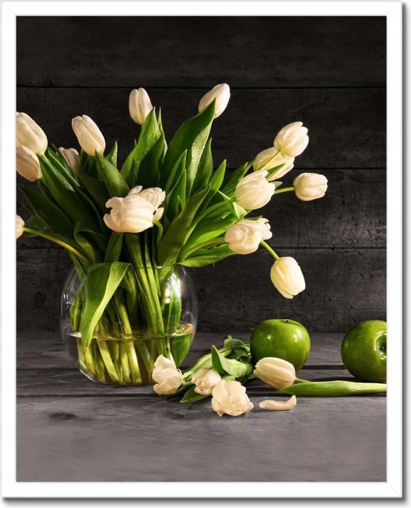 Poszterek keretben 40x50 Tulipánok vázában