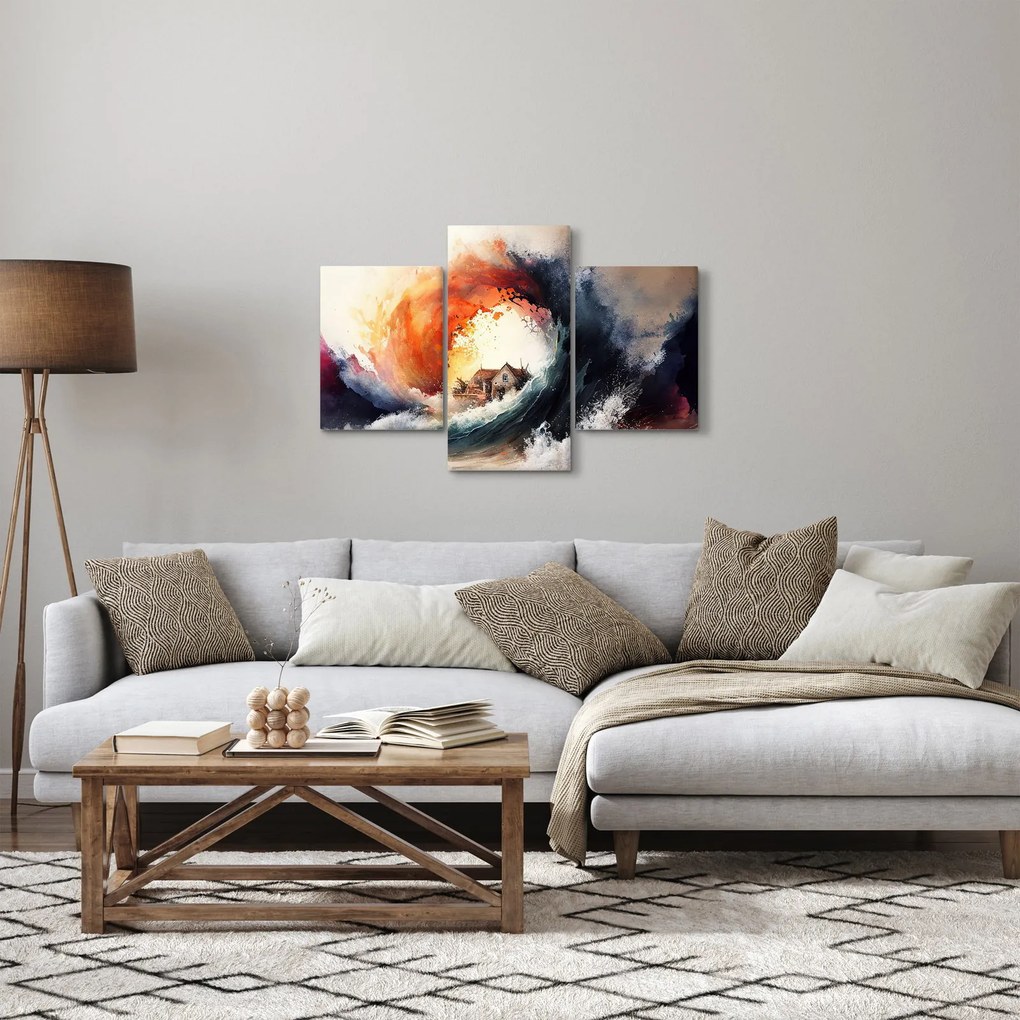 Kép - Az árvíz örvényében, akvarell (90x60 cm)